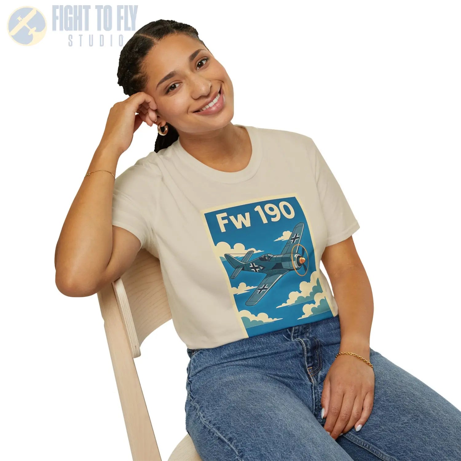 Fw 190 Premium Full Graphic T-Shirt - Pilot gifts - WWII warbird t-shirt