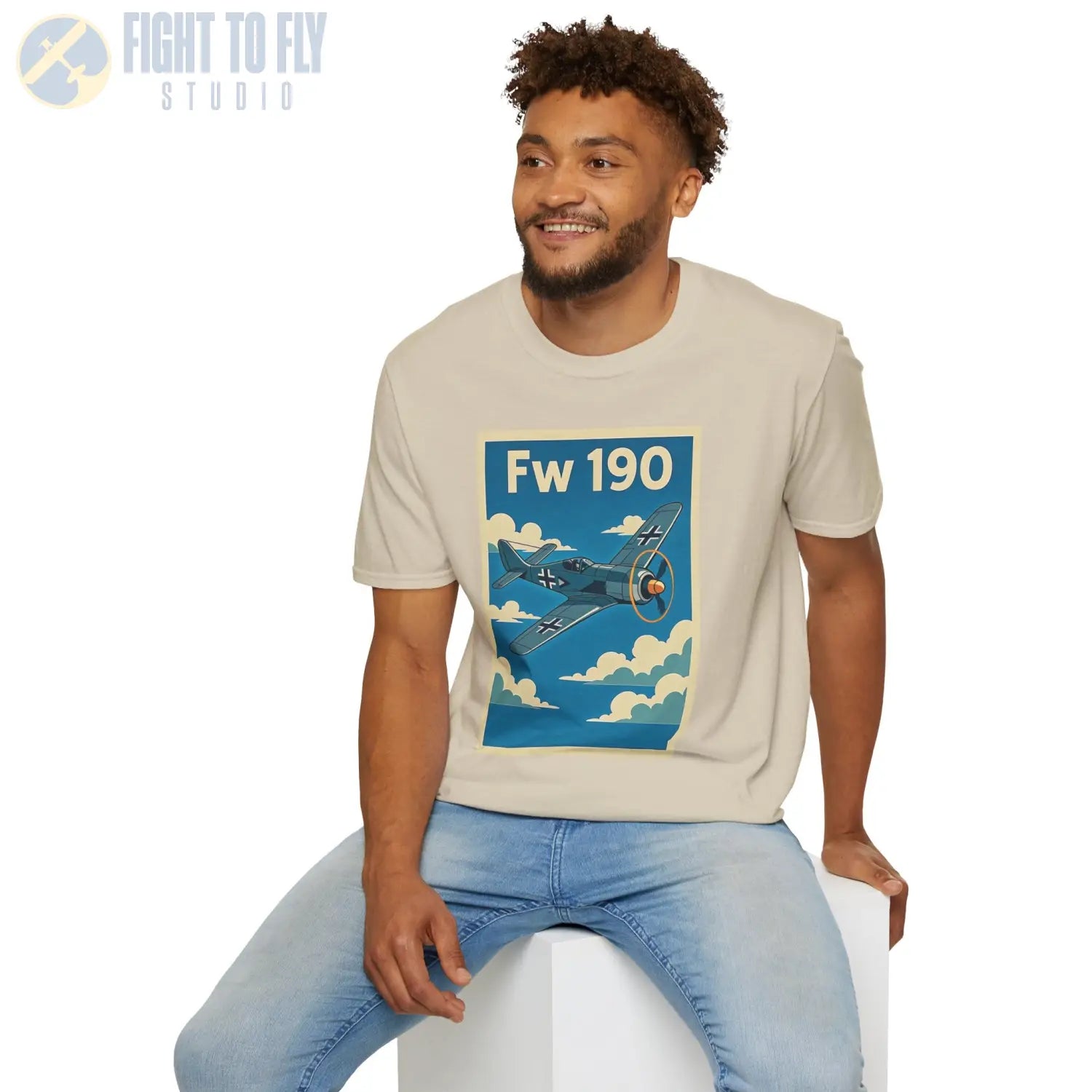 Fw 190 Premium Full Graphic T-Shirt - Pilot gifts - WWII warbird t-shirt