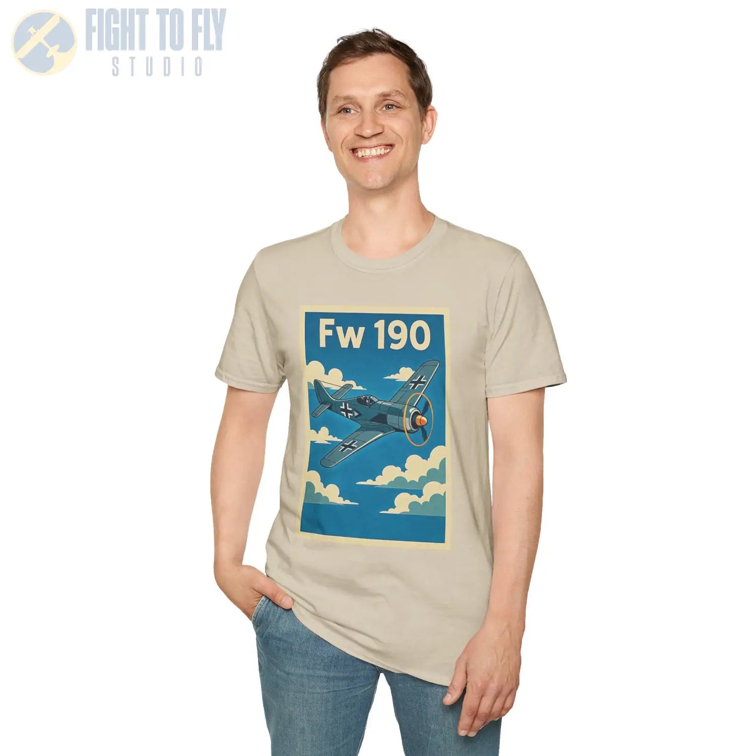 Fw 190 Premium Full Graphic T-Shirt - Pilot gifts - WWII warbird t-shirt