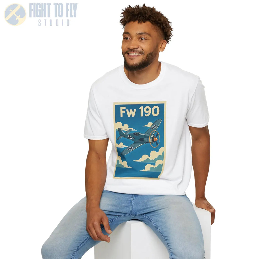Fw 190 Premium Full Graphic T-Shirt - Pilot gifts - WWII warbird t-shirt