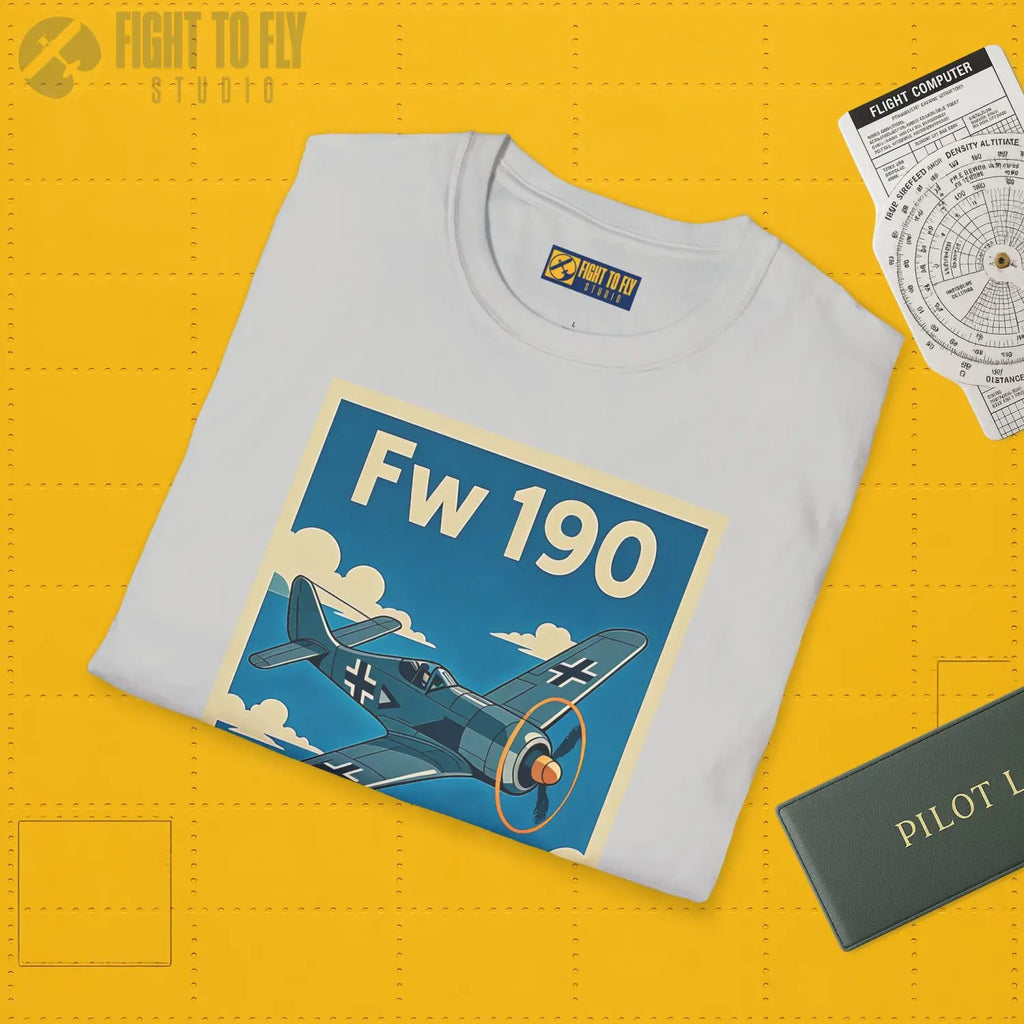 Fw 190 Premium Full Graphic T-Shirt - Pilot gifts - WWII warbird t-shirt