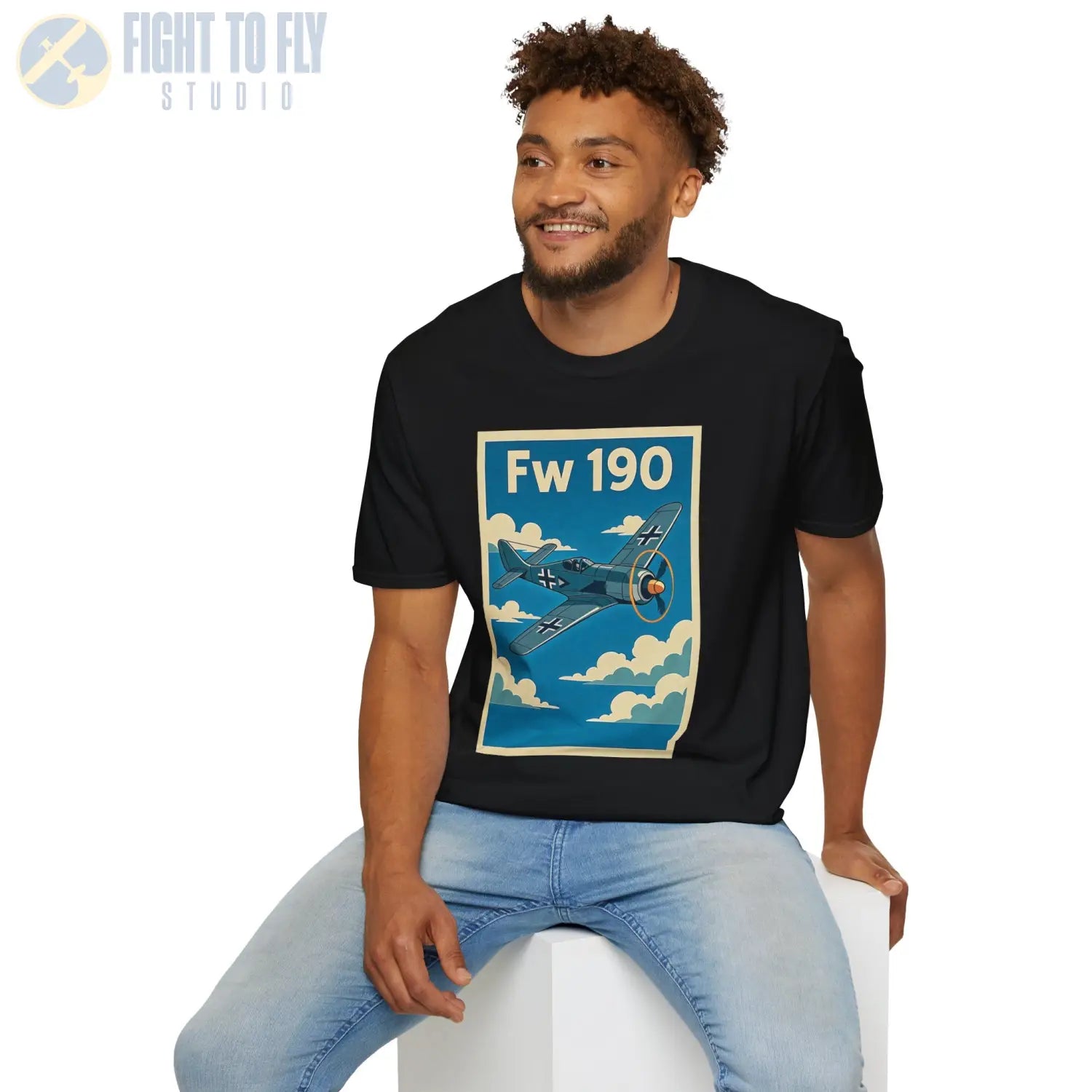 Fw 190 Premium Full Graphic T-Shirt - Pilot gifts - WWII warbird t-shirt
