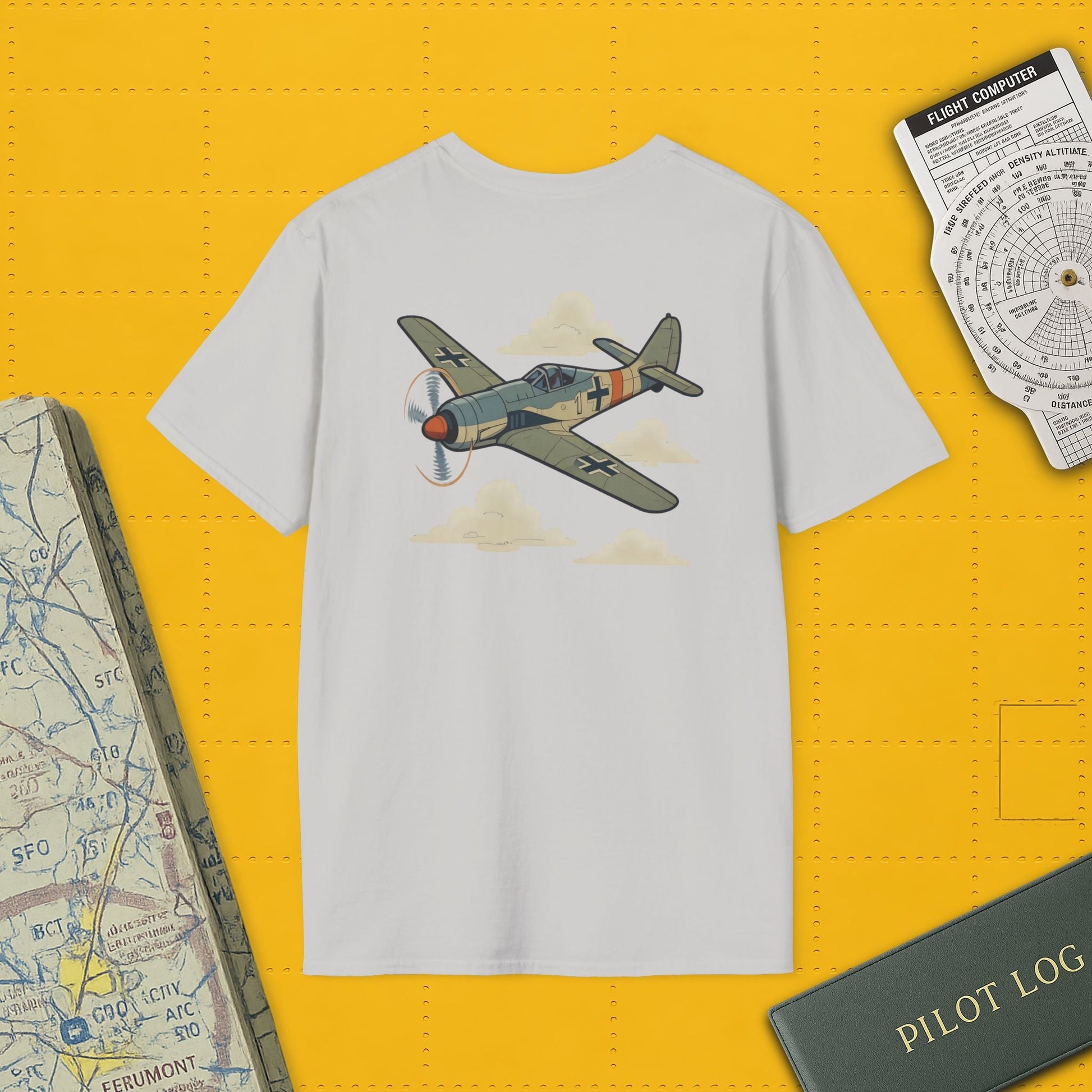 Fw 190 Premium T-Shirt – Focke-Wulf Fighter Full Graphic WWII Aviation Tee - Pilot gifts - warbird t-shirt
