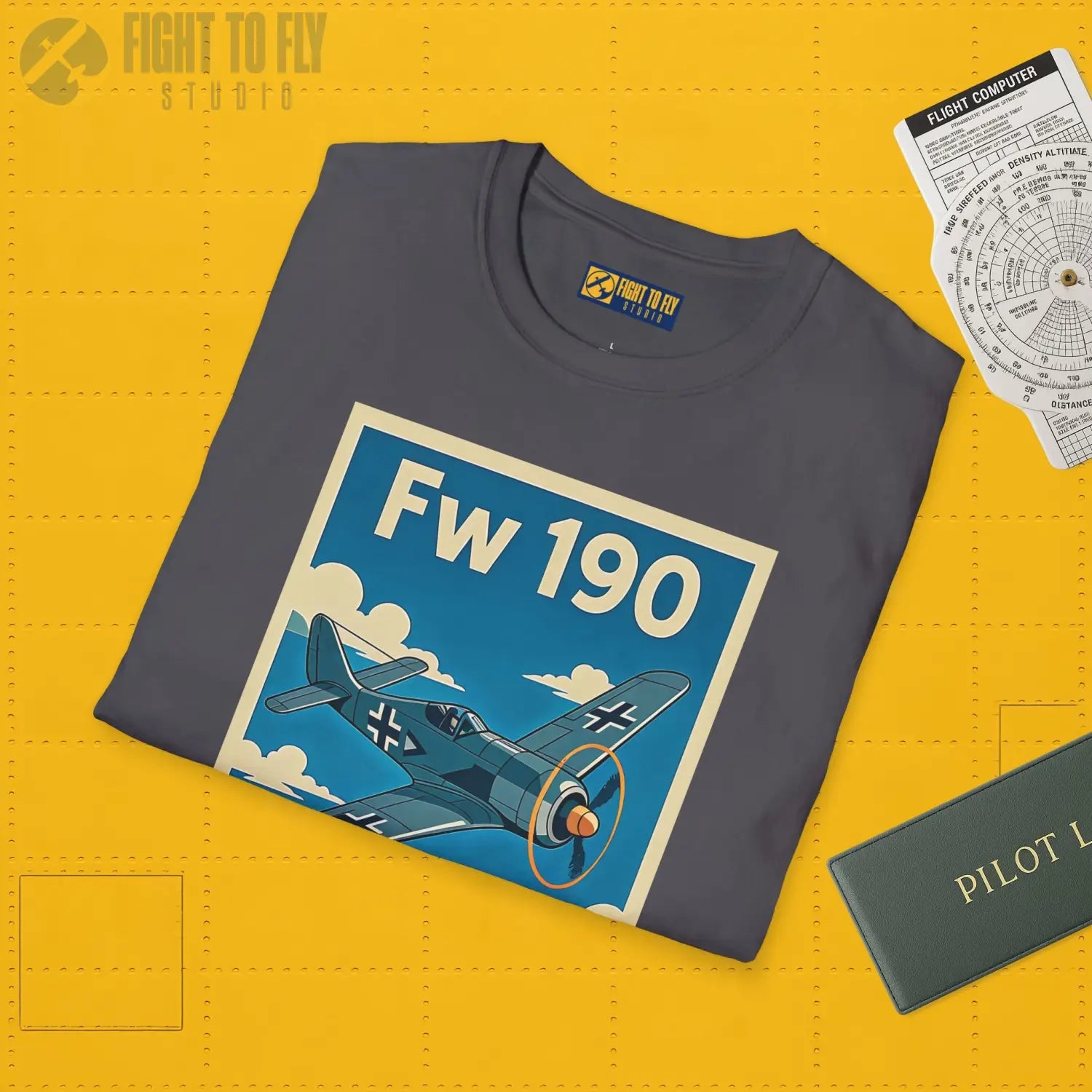 Fw 190 Premium Full Graphic T-Shirt - Pilot gifts - WWII warbird t-shirt