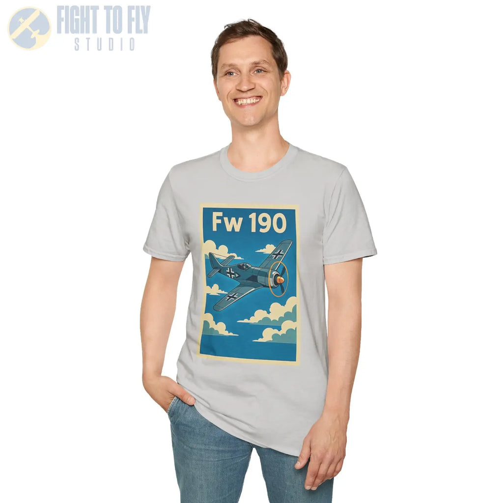 Fw 190 Premium Full Graphic T-Shirt - Pilot gifts - WWII warbird t-shirt