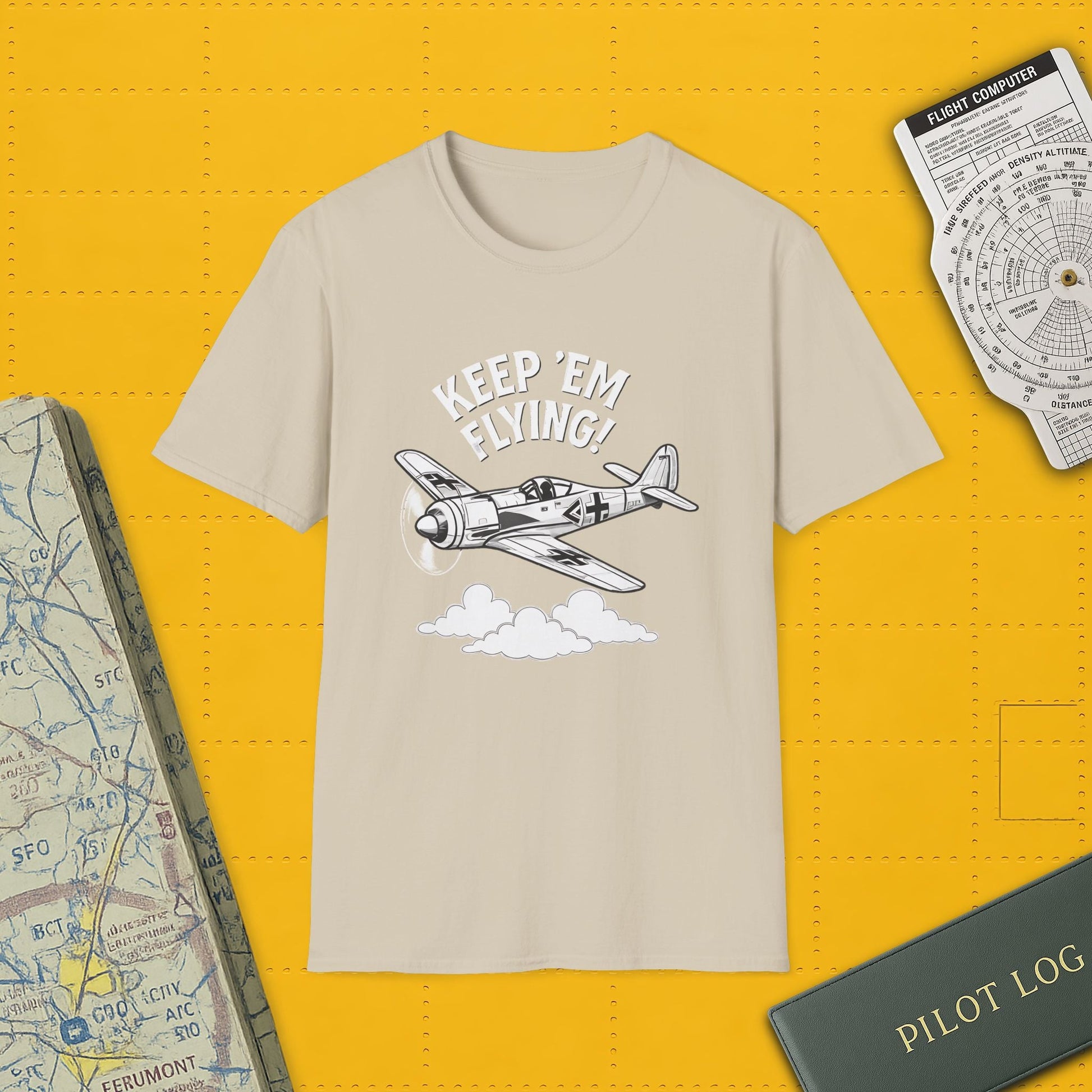 Fw 190 Premium T-Shirt – “Keep ’Em Flying!” WWII Fighter Graphic Tee - Pilot gifts - warbird t-shirt