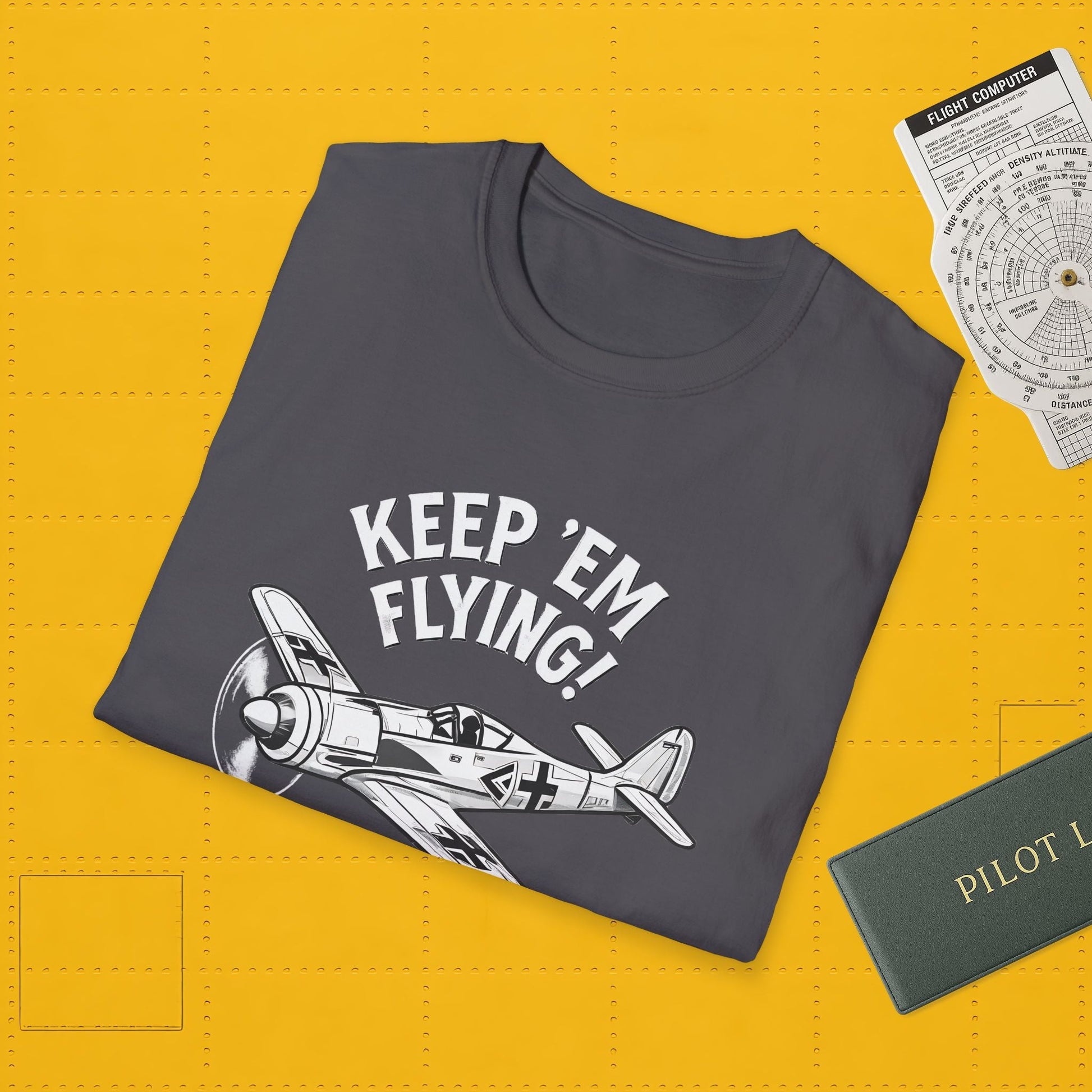 Fw 190 Premium T-Shirt – “Keep ’Em Flying!” WWII Fighter Graphic Tee - Pilot gifts - warbird t-shirt