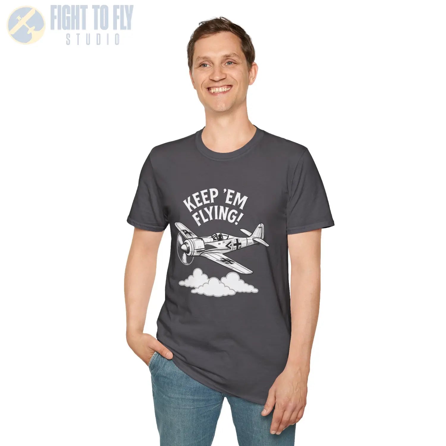 Fw 190 “Keep ’Em Flying!” - T-Shirt - Pilot gifts - WWII warbird t-shirt