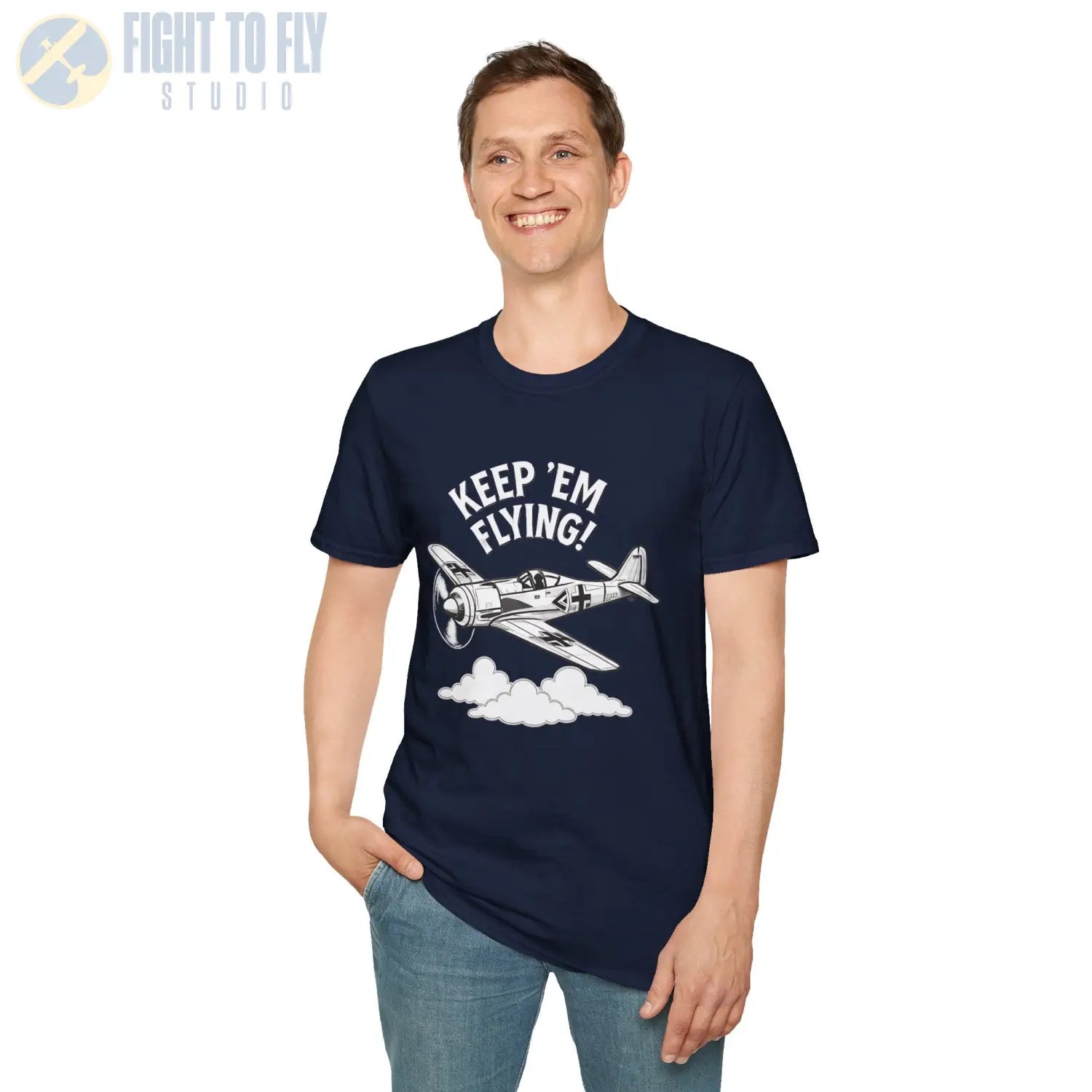 Fw 190 “Keep ’Em Flying!” - T-Shirt - Pilot gifts - WWII warbird t-shirt