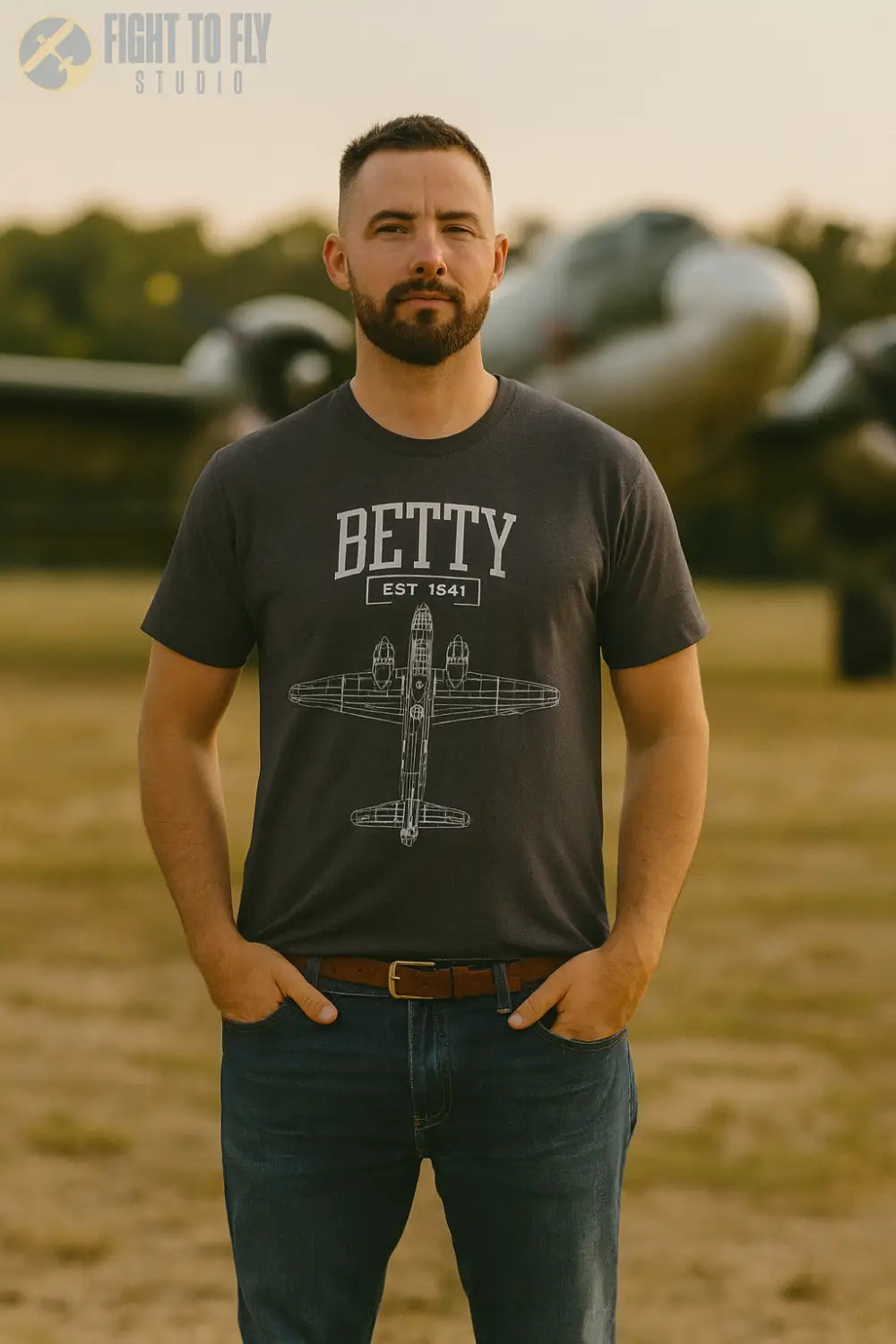 G4M Betty - T-Shirt - Pilot gifts - WWII warbird t-shirt