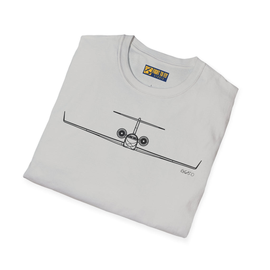 G650 Front View T-Shirt – Gulfstream Ultra-Long Range Jet Head-On Aviation Tee - Pilot gifts - WWII warbird t-shirt