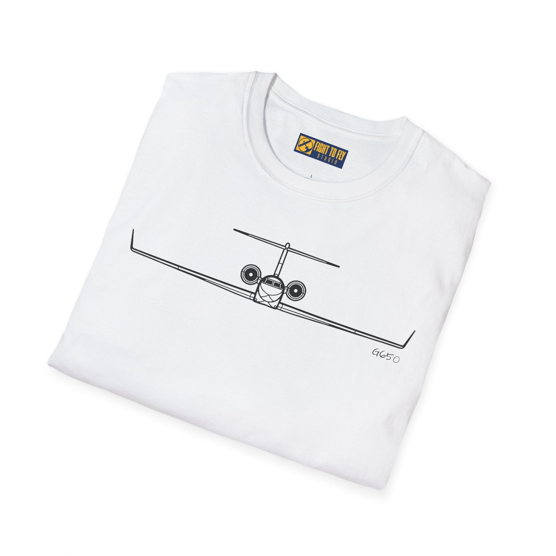 G650 Front View T-Shirt – Gulfstream Ultra-Long Range Jet Head-On Aviation Tee - Pilot gifts - WWII warbird t-shirt