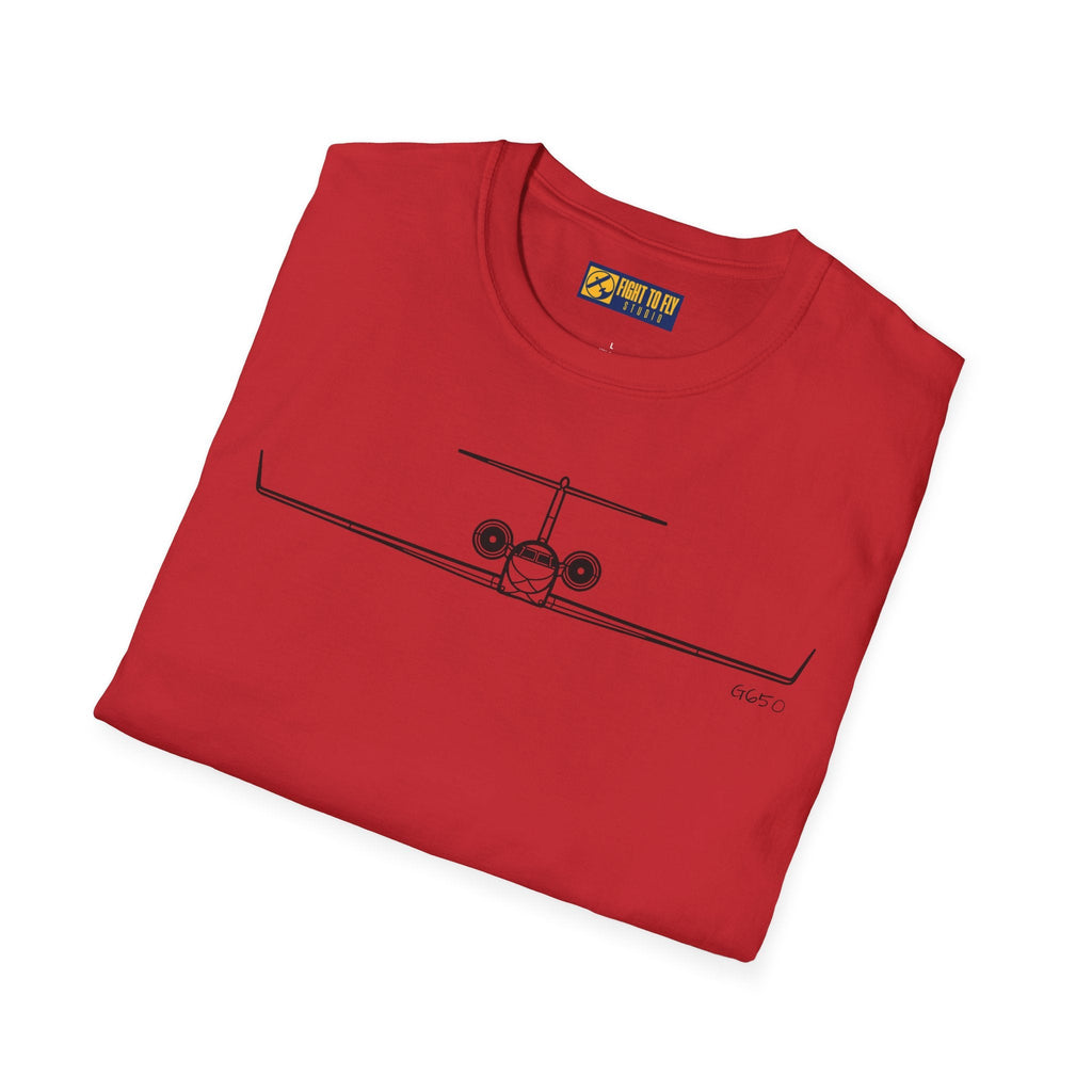 G650 Front View T-Shirt – Gulfstream Ultra-Long Range Jet Head-On Aviation Tee - Pilot gifts - WWII warbird t-shirt
