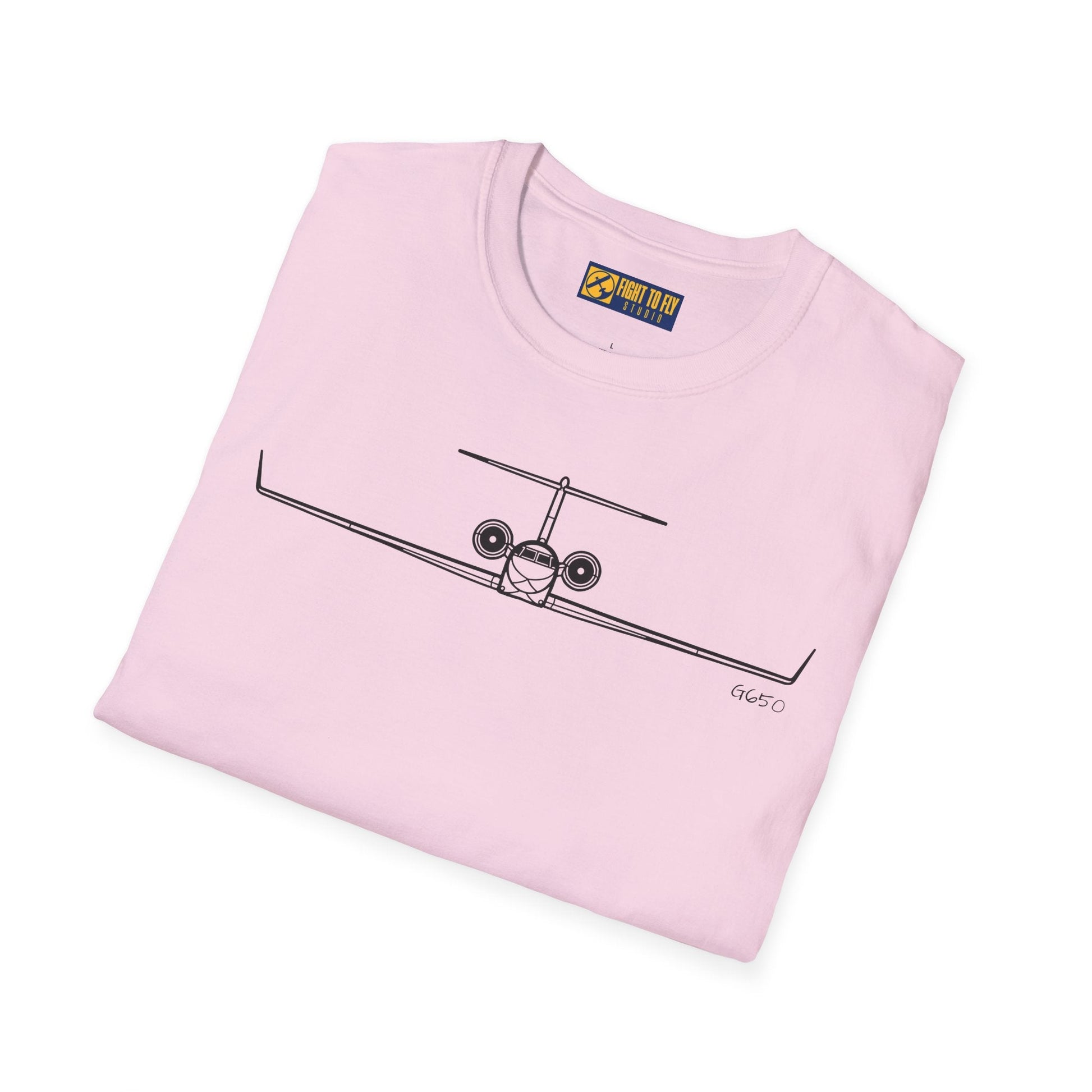 G650 Front View T-Shirt – Gulfstream Ultra-Long Range Jet Head-On Aviation Tee - Pilot gifts - WWII warbird t-shirt