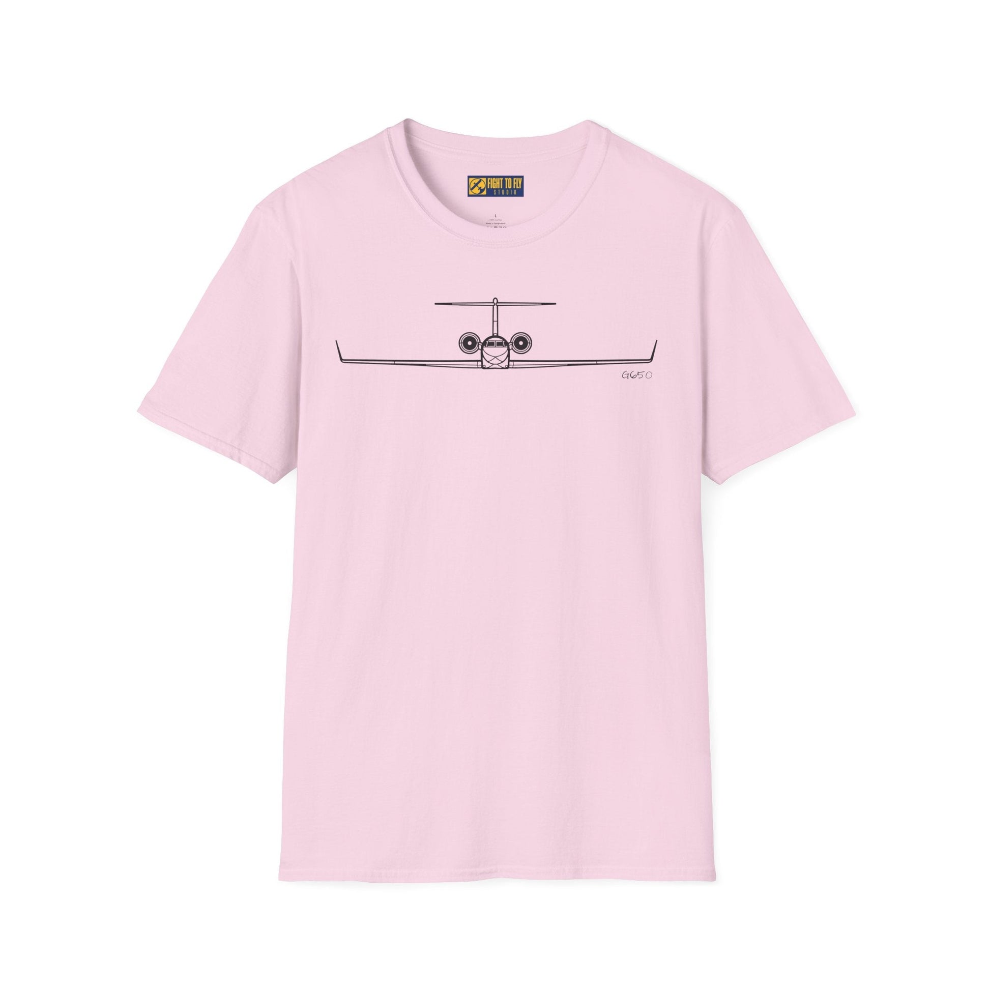 G650 Front View T-Shirt – Gulfstream Ultra-Long Range Jet Head-On Aviation Tee - Pilot gifts - WWII warbird t-shirt