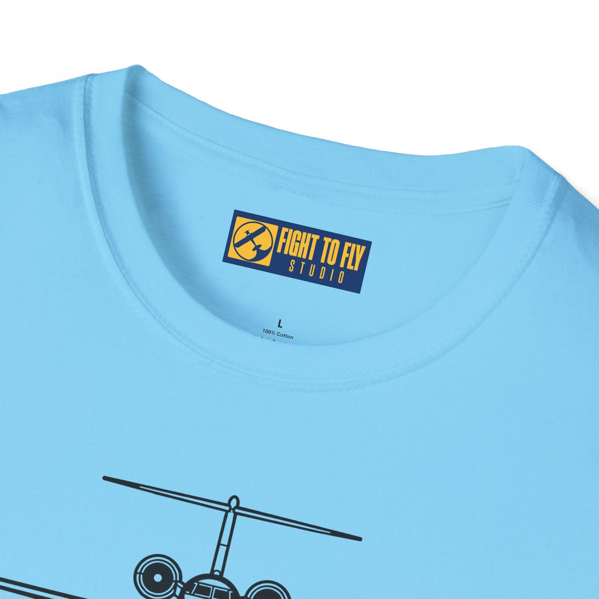 G650 Front View T-Shirt – Gulfstream Ultra-Long Range Jet Head-On Aviation Tee - Pilot gifts - WWII warbird t-shirt