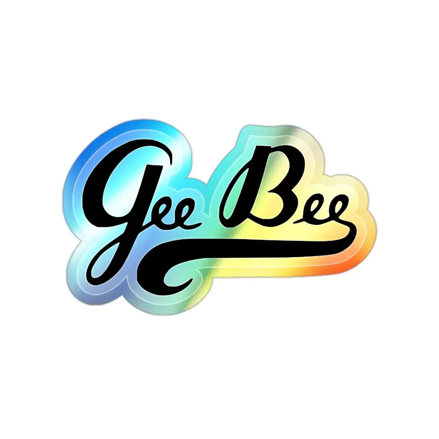 GeeBee Holographic Die-Cut Stickers - Paper products - Pilot gifts - WWII warbird t-shirt