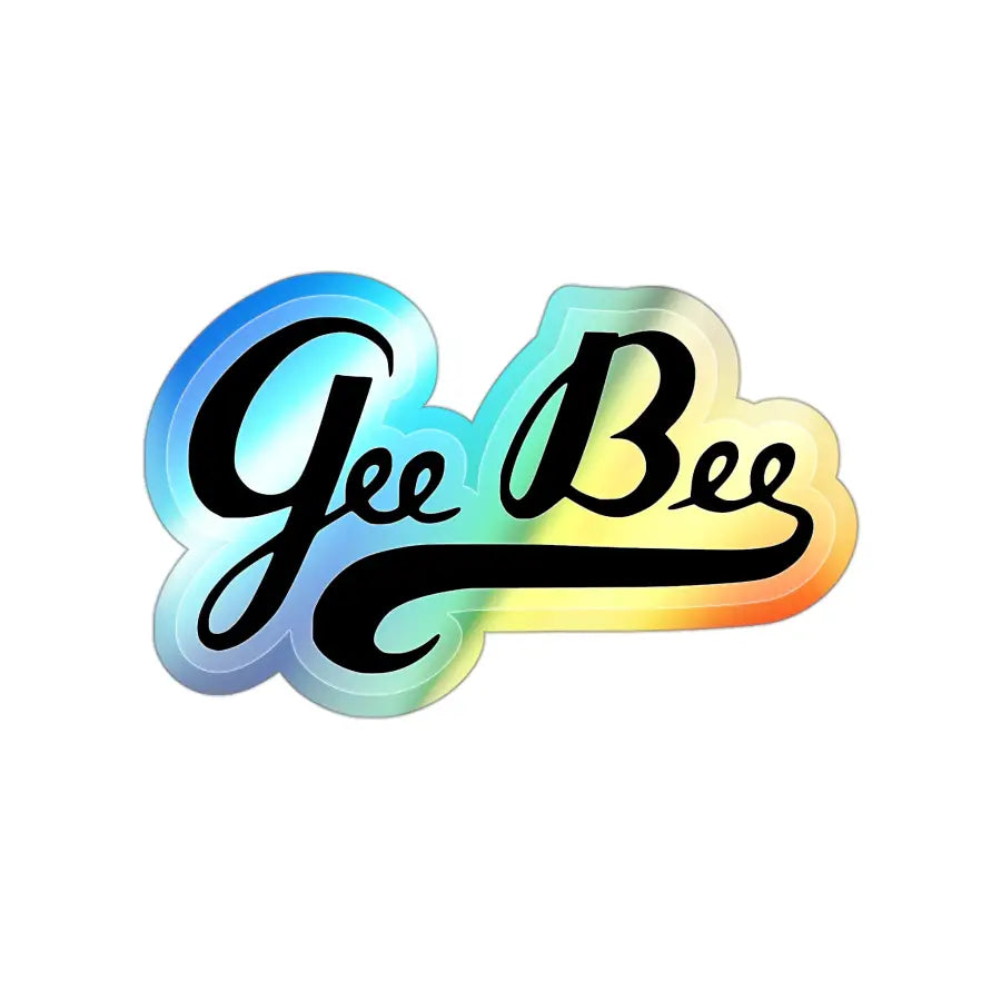 GeeBee Holographic Die-Cut Stickers - Paper products - Pilot gifts - WWII warbird t-shirt