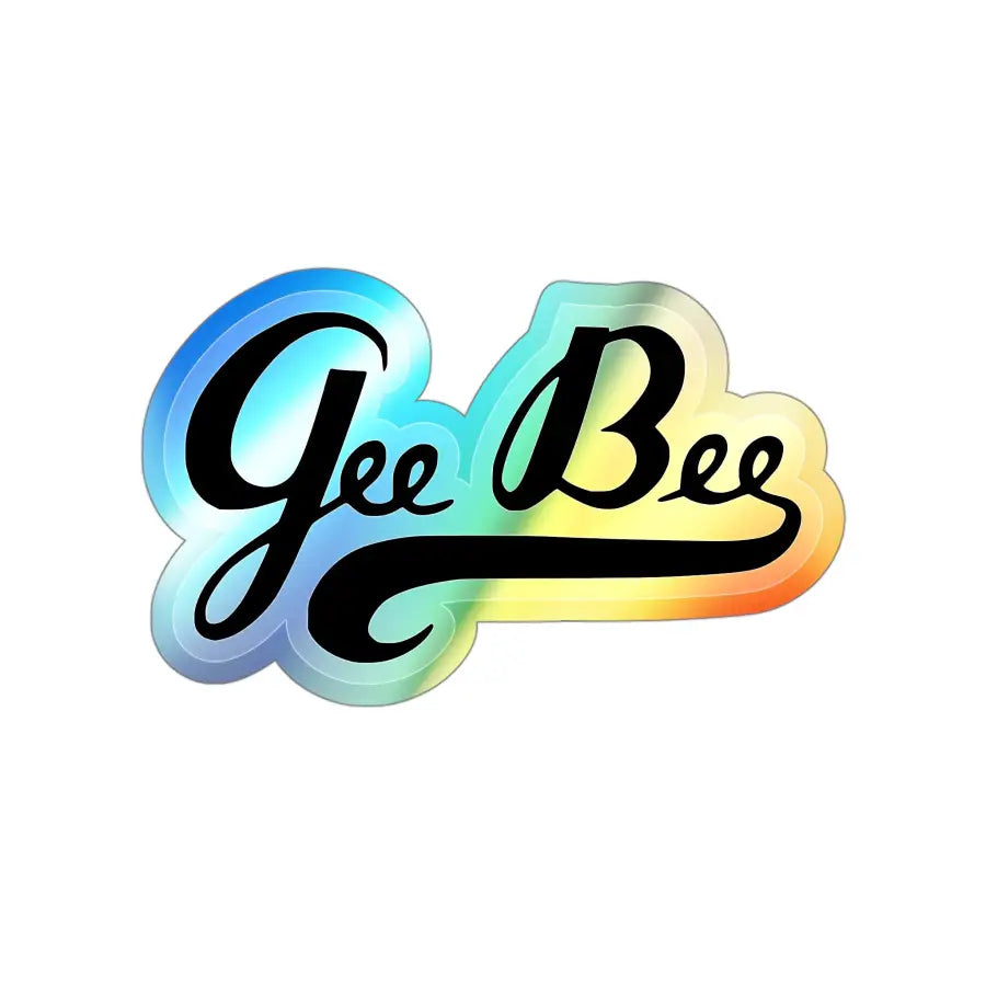 GeeBee Holographic Die-Cut Stickers - Paper products - Pilot gifts - WWII warbird t-shirt