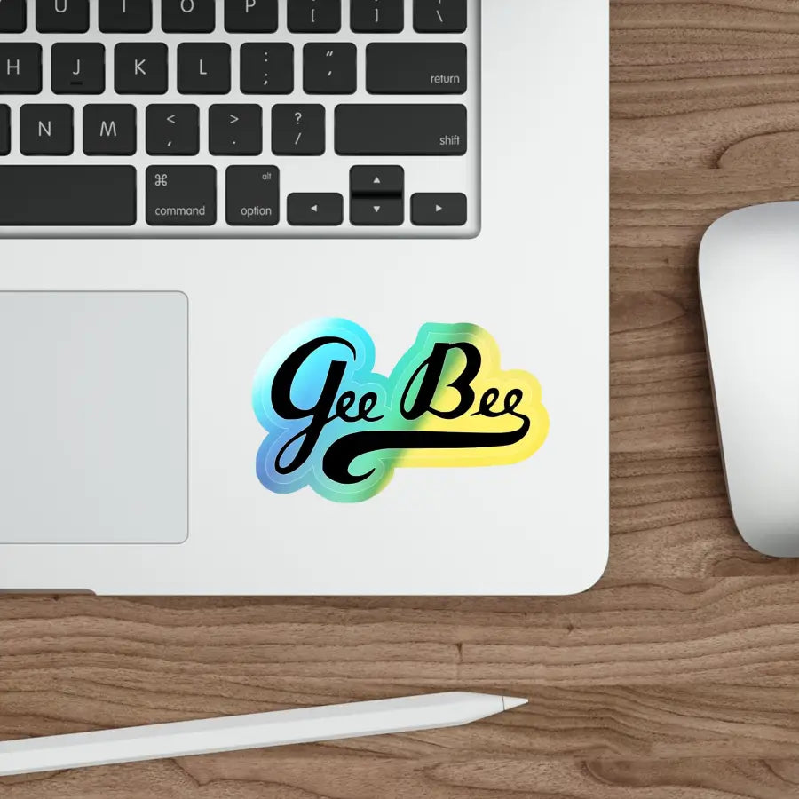 GeeBee Holographic Die-Cut Stickers - Paper products - Pilot gifts - WWII warbird t-shirt