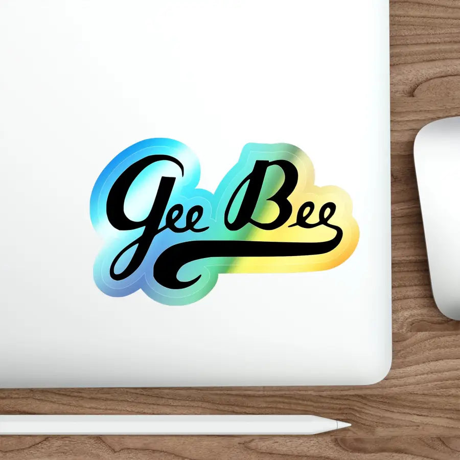 GeeBee Holographic Die-Cut Stickers - Paper products - Pilot gifts - WWII warbird t-shirt