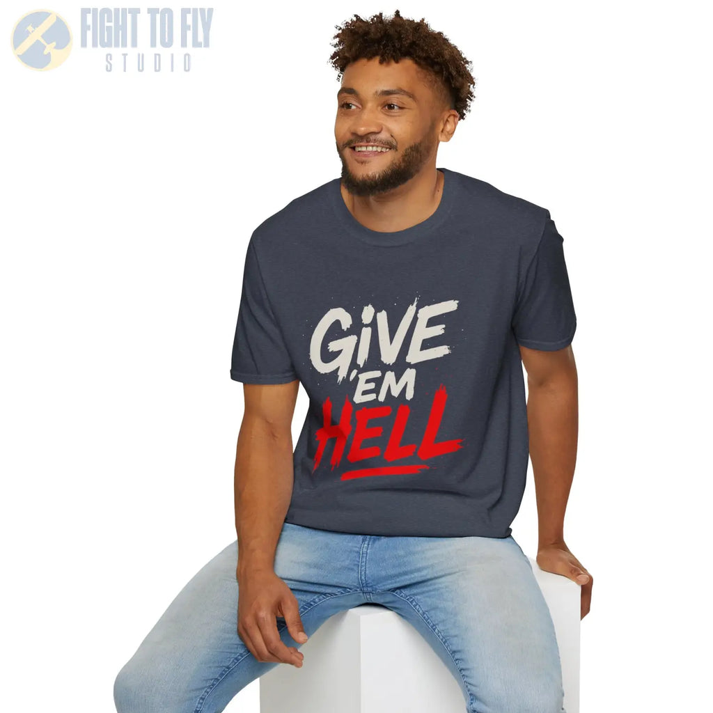 Give ’Em Hell! - T-Shirt - Pilot gifts - WWII warbird t-shirt