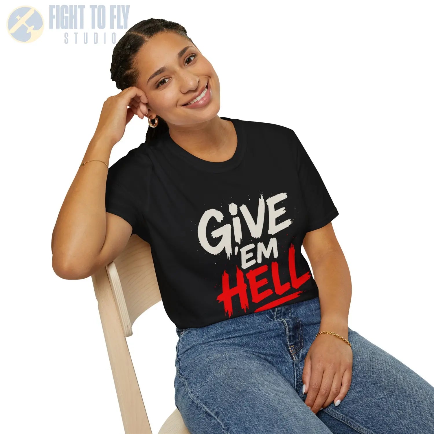 Give ’Em Hell! - T-Shirt - Pilot gifts - WWII warbird t-shirt