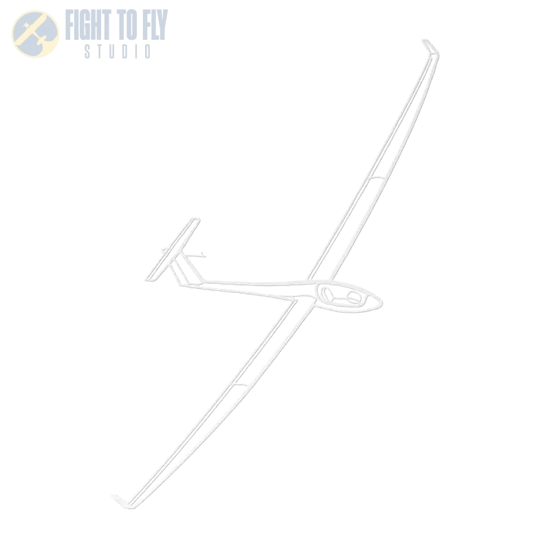 Glider Die Cut Metal Wall Art - Sign - Pilot gifts - WWII warbird t-shirt