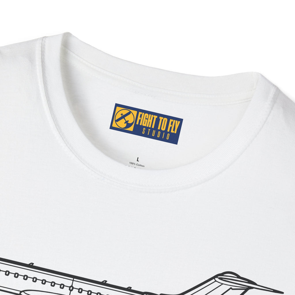 Global 6000 T-Shirt – Long-Range Business Jet Side Profile Aviation Tee - Pilot gifts - WWII warbird t-shirt