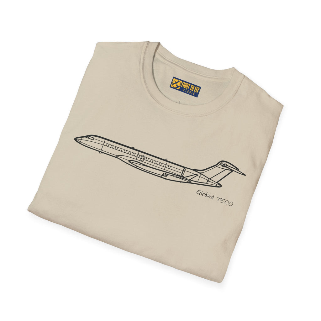 Global 7500 T-Shirt – Flagship Business Jet Aviation Tee - Pilot gifts - WWII warbird t-shirt