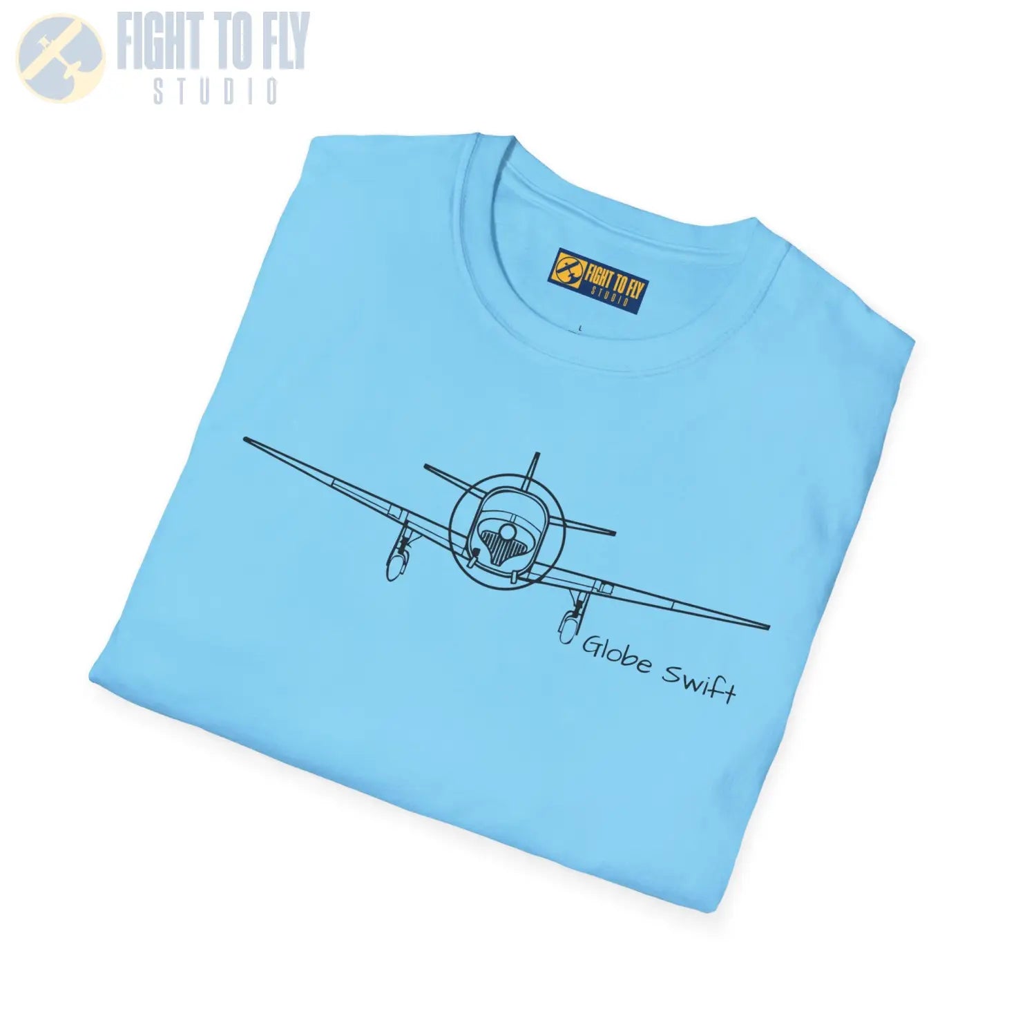 Globe Swift Front View T-Shirt - Pilot gifts - WWII warbird t-shirt