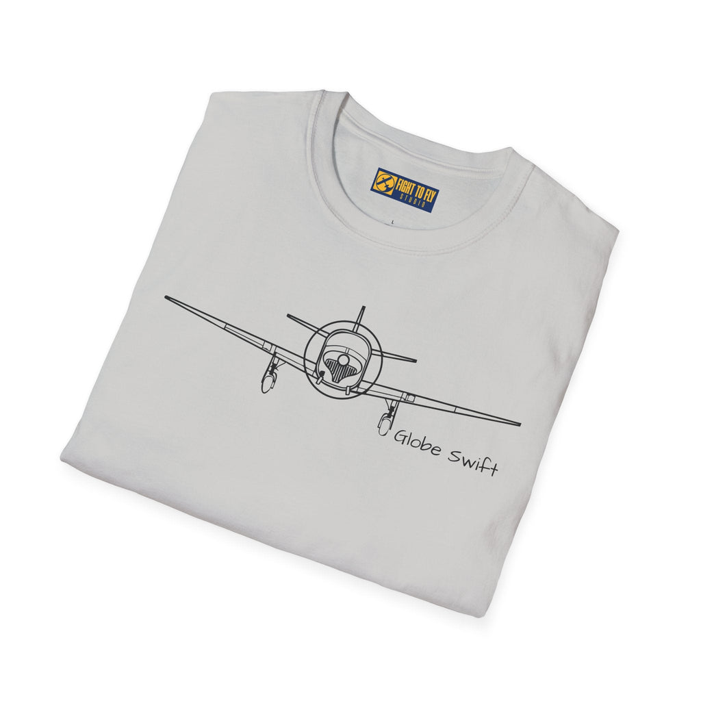 Globe Swift Front View T-Shirt – Head-On Classic Aircraft Tee - Gifts for pilots - Aviation apparel