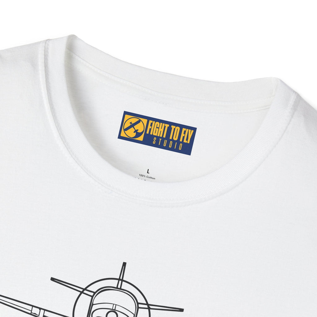 Globe Swift Front View T-Shirt – Head-On Classic Aircraft Tee - Gifts for pilots - Aviation apparel