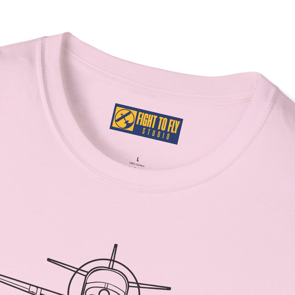Globe Swift Front View T-Shirt – Head-On Classic Aircraft Tee - Gifts for pilots - Aviation apparel