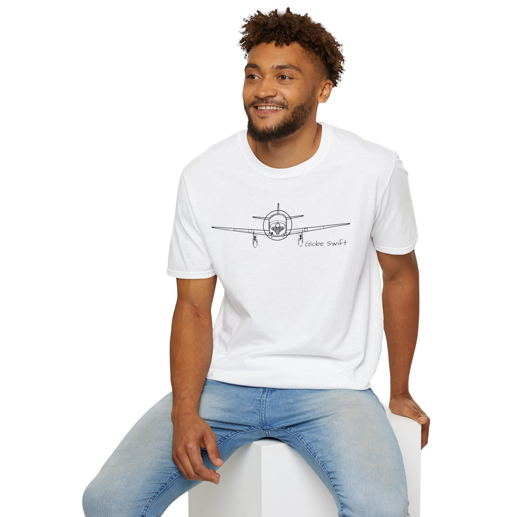 Globe Swift Front View T-Shirt – Head-On Classic Aircraft Tee - Gifts for pilots - Aviation apparel