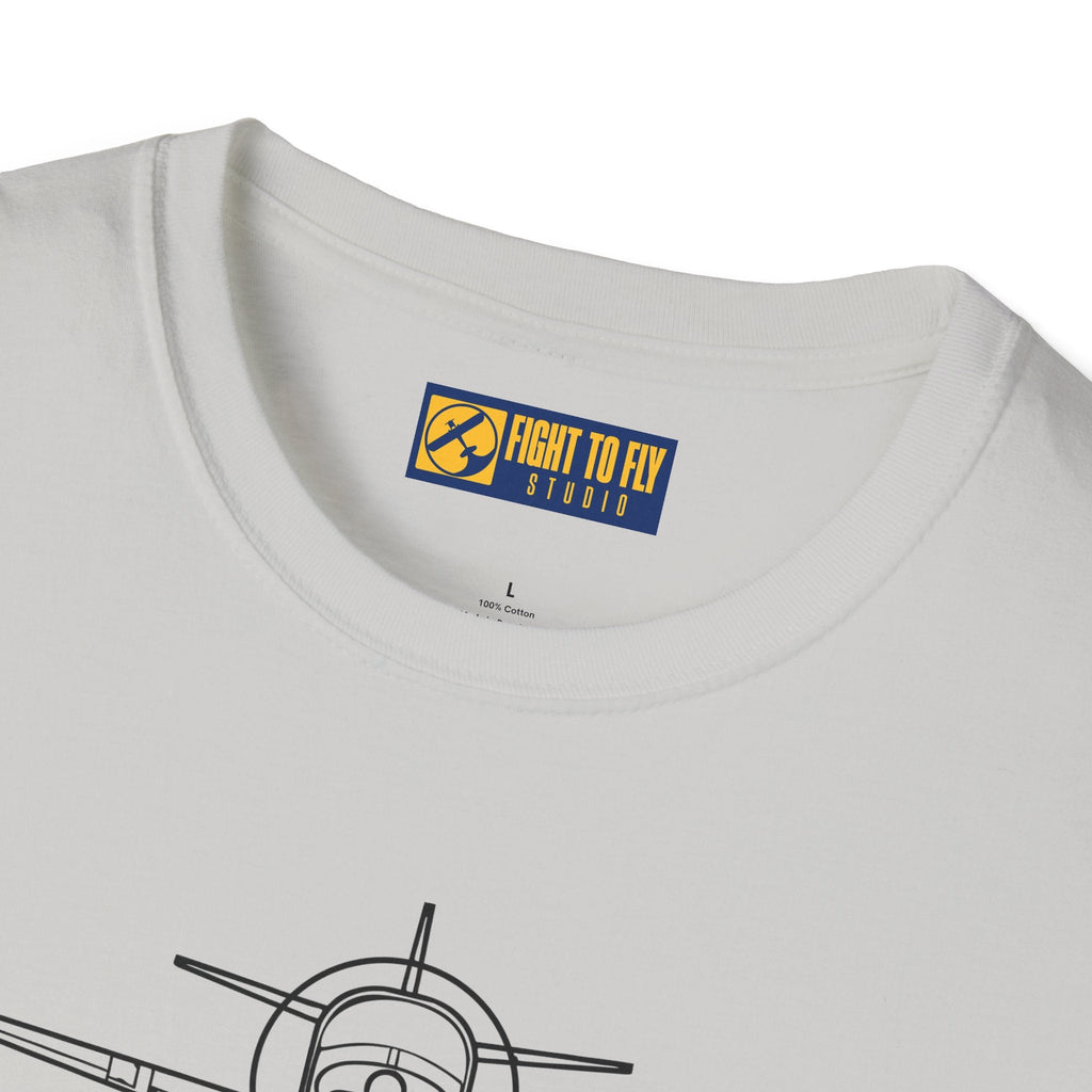 Globe Swift Front View T-Shirt – Head-On Classic Aircraft Tee - Gifts for pilots - Aviation apparel