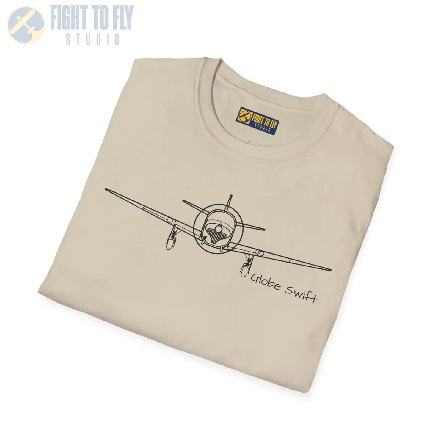 Globe Swift Front View T-Shirt - Pilot gifts - WWII warbird t-shirt