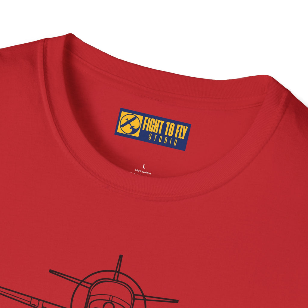 Globe Swift Front View T-Shirt – Head-On Classic Aircraft Tee - Gifts for pilots - Aviation apparel
