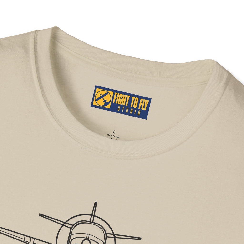 Globe Swift Front View T-Shirt – Head-On Classic Aircraft Tee - Gifts for pilots - Aviation apparel