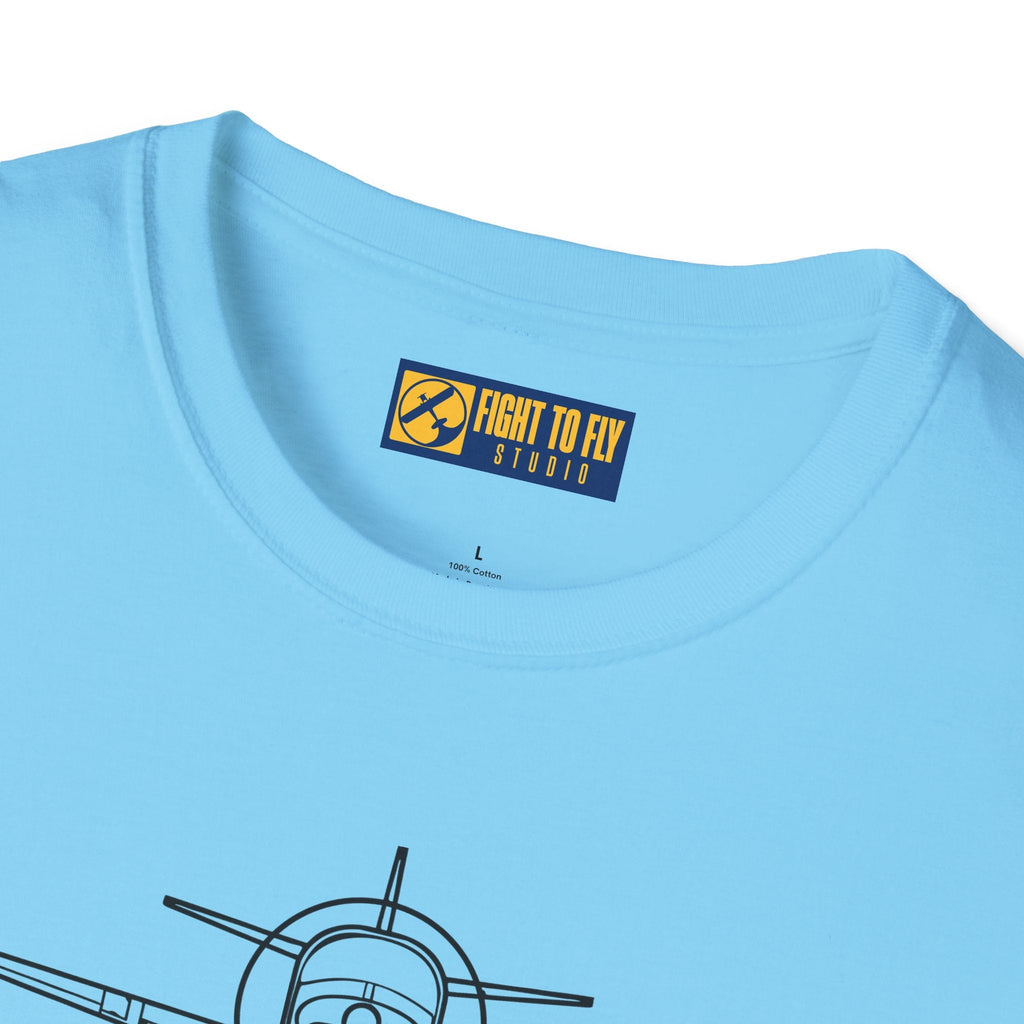 Globe Swift Front View T-Shirt – Head-On Classic Aircraft Tee - Gifts for pilots - Aviation apparel