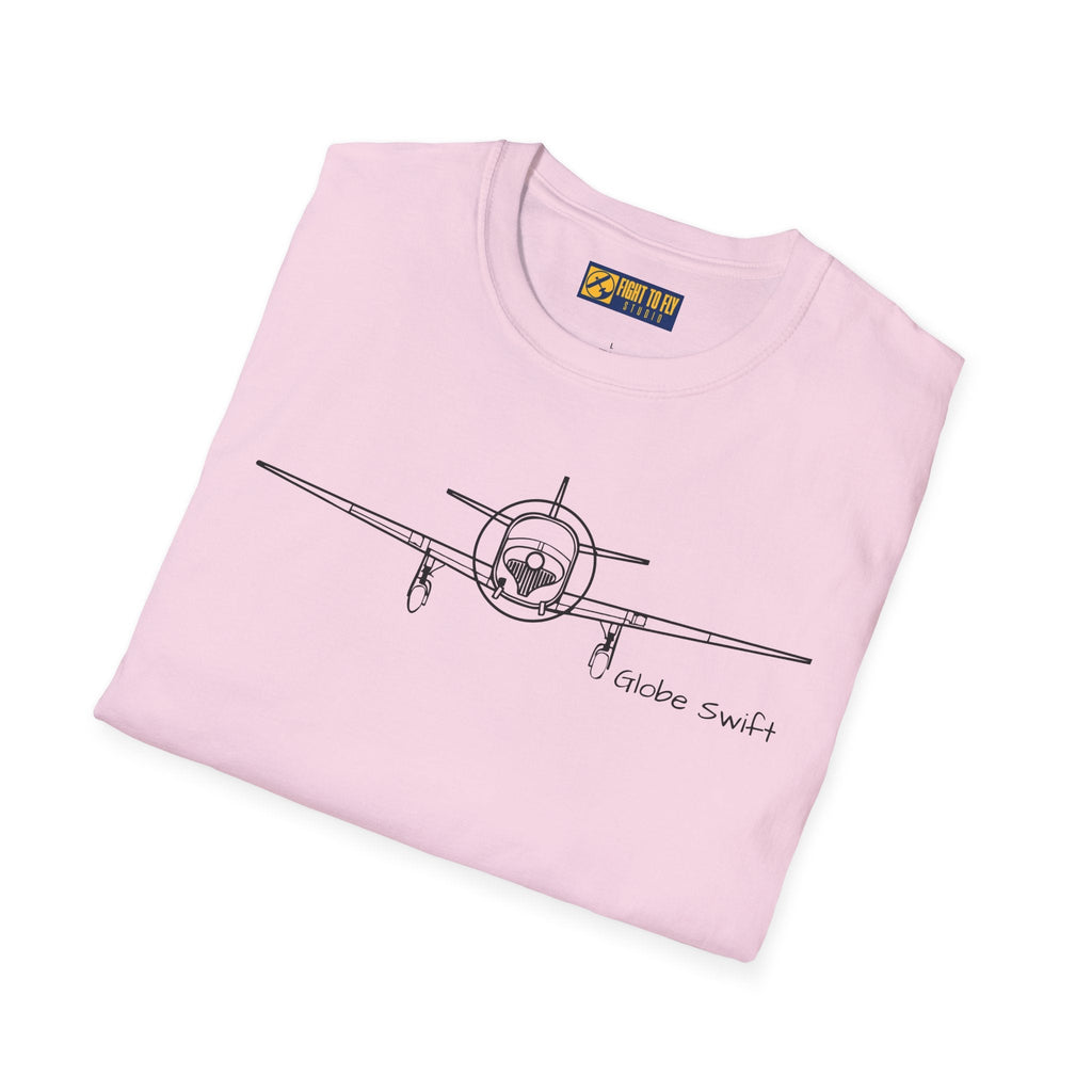 Globe Swift Front View T-Shirt – Head-On Classic Aircraft Tee - Gifts for pilots - Aviation apparel