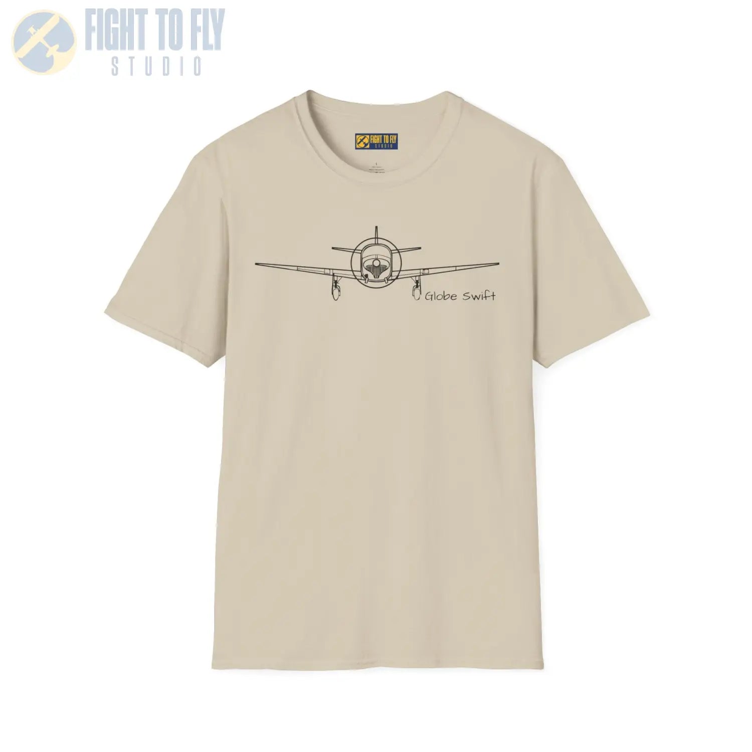 Globe Swift Front View T-Shirt - Pilot gifts - WWII warbird t-shirt