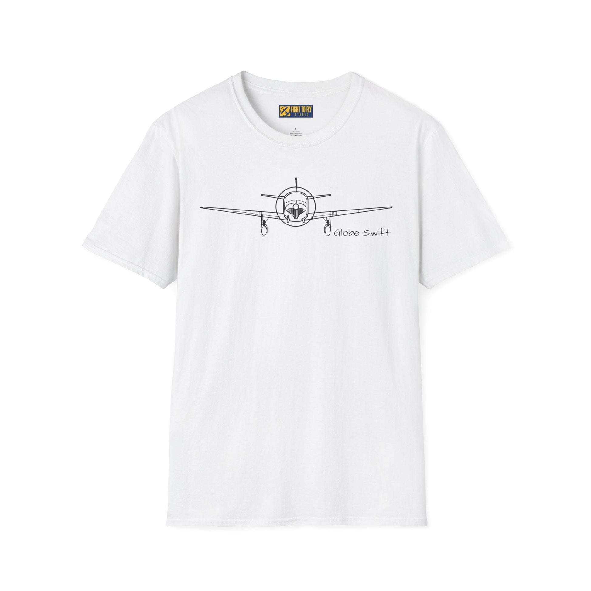 Globe Swift Front View T-Shirt – Head-On Classic Aircraft Tee - Pilot gifts - WWII warbird t-shirt