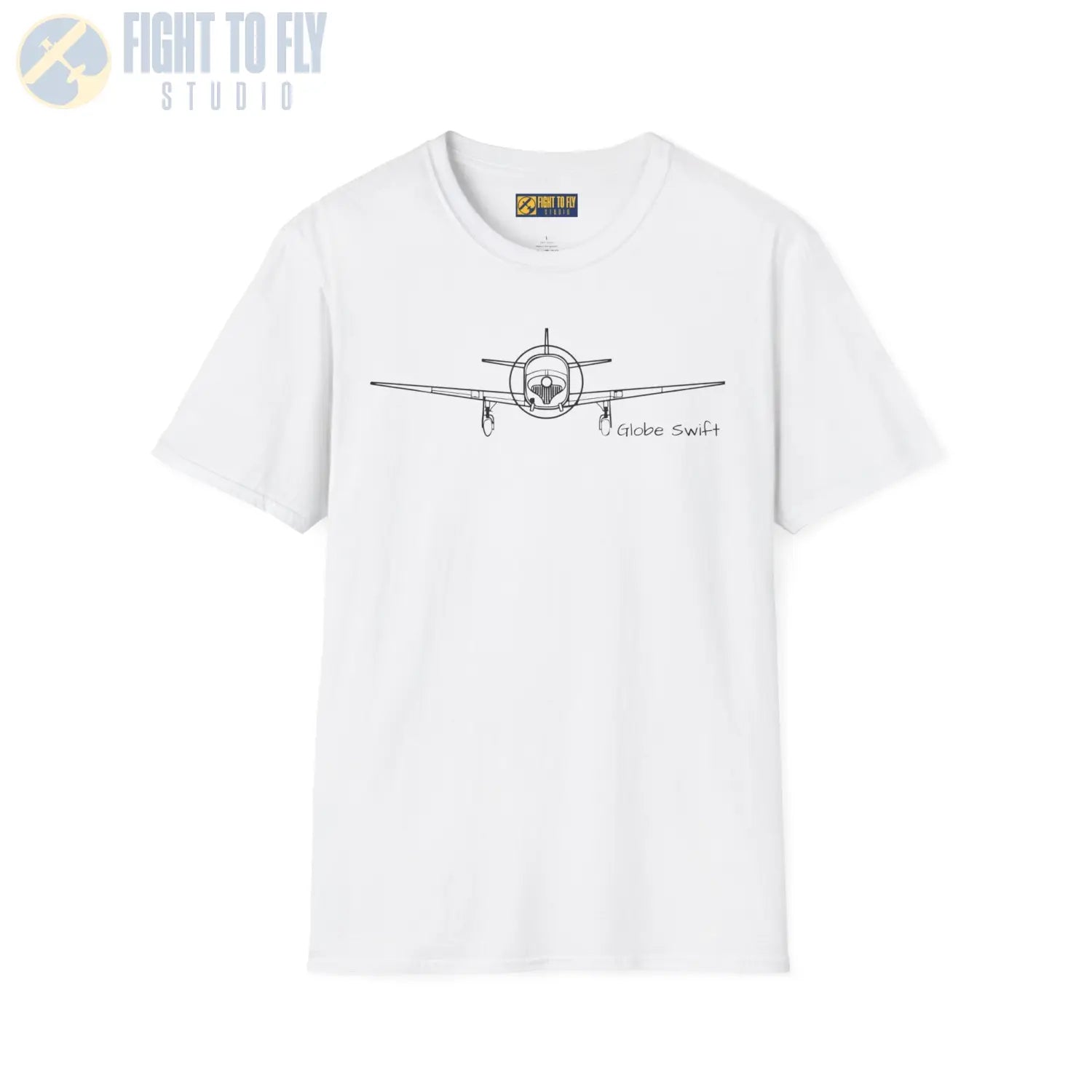 Globe Swift Front View T-Shirt - Pilot gifts - WWII warbird t-shirt