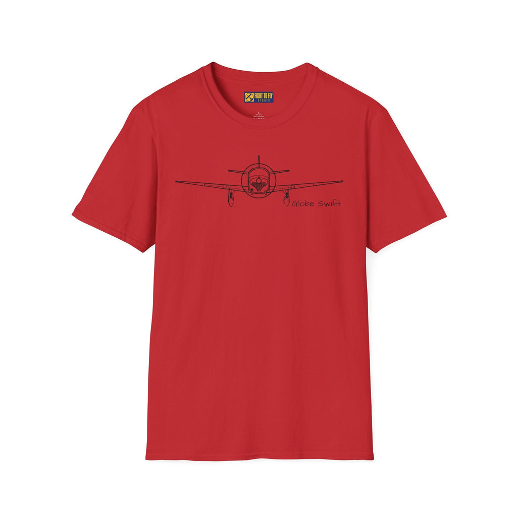 Globe Swift Front View T-Shirt – Head-On Classic Aircraft Tee - Gifts for pilots - Aviation apparel