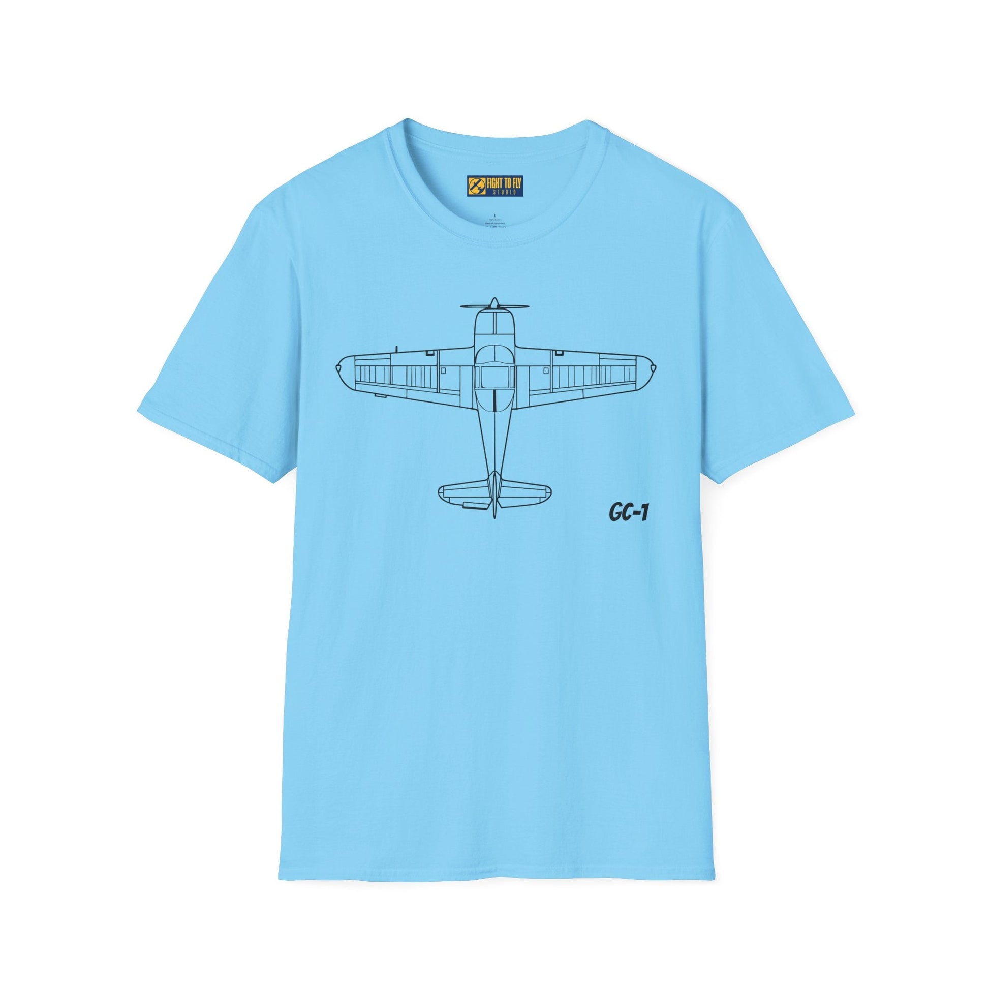 Globe Swift Top View T-Shirt – Overhead Vintage Aircraft Aviation Tee - Pilot gifts - WWII warbird t-shirt