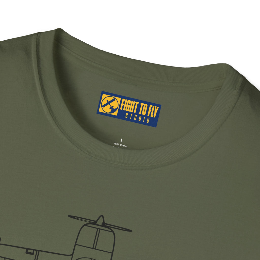 Globe Swift Top View T-Shirt – Overhead Vintage Aircraft Aviation Tee - Gifts for pilots - apparel