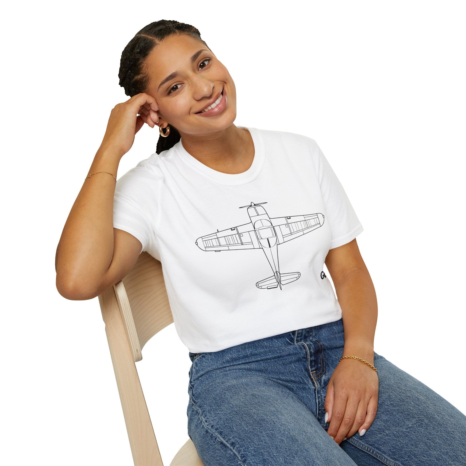 Globe Swift Top View T-Shirt – Overhead Vintage Aircraft Aviation Tee - Gifts for pilots - apparel