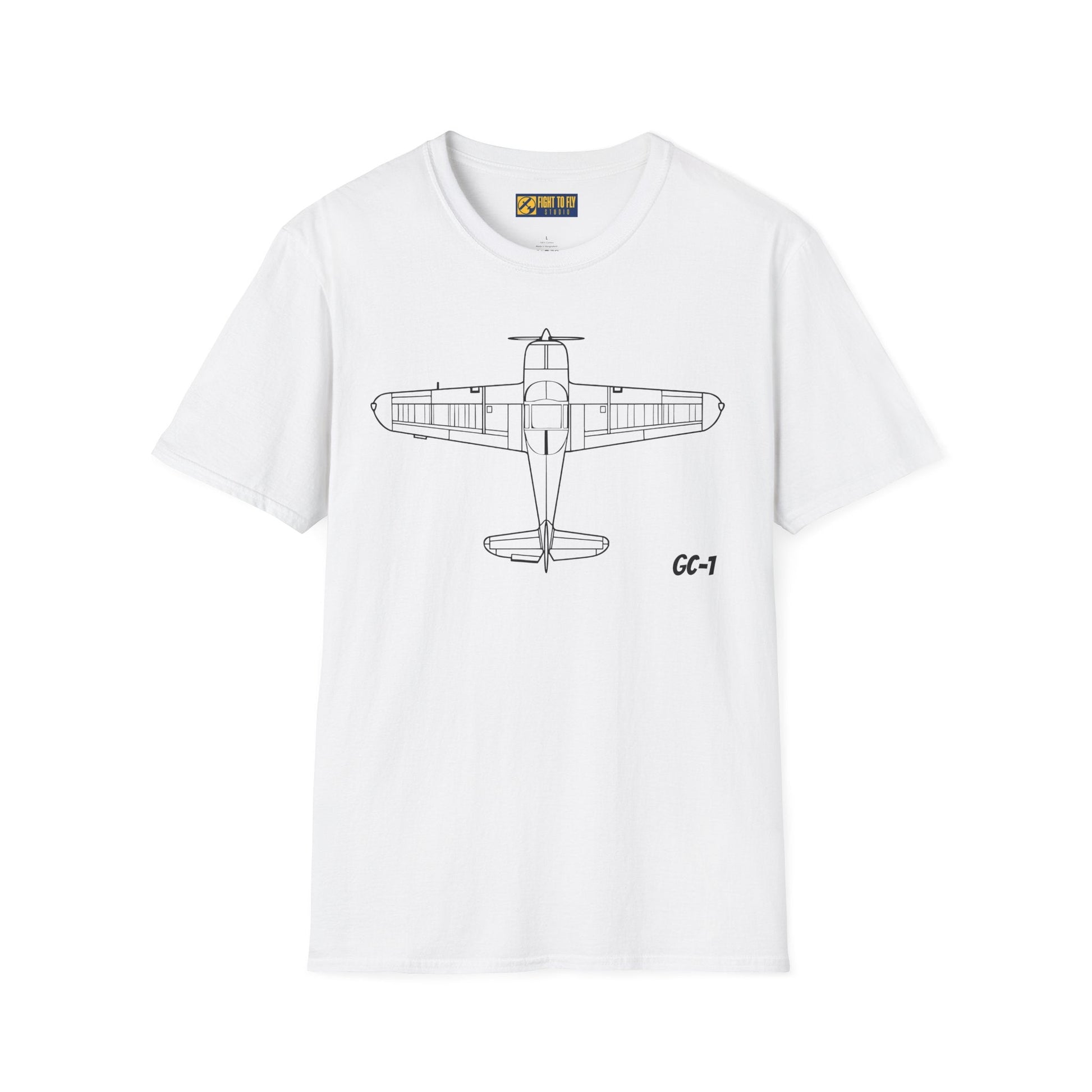 Globe Swift Top View T-Shirt – Overhead Vintage Aircraft Aviation Tee - Pilot gifts - WWII warbird t-shirt