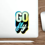 Go Fly! Holographic Die-Cut Stickers - Paper products - Pilot gifts - WWII warbird t-shirt